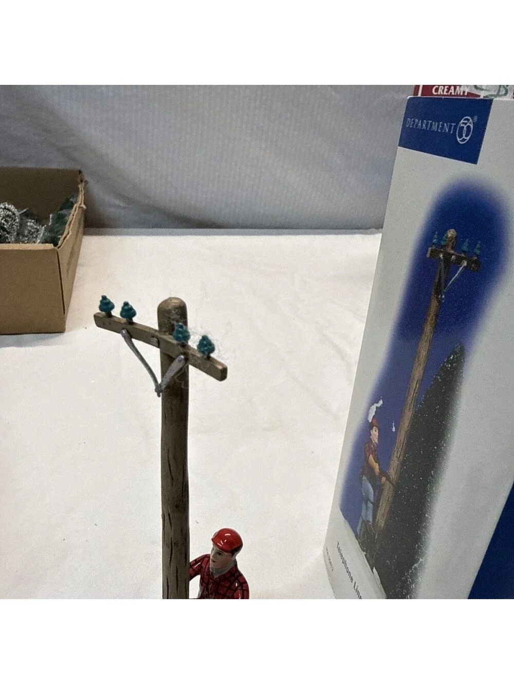 Rare - Department 56 Telephone Line Repairman 55413 2005 - Original Snow Village